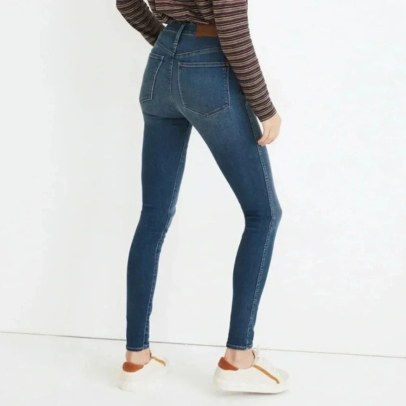 MADEWELL Med Wash 10" High-Rise Roadtripper Supersoft Skinny Jeans Size 27 - Picture 1 of 16